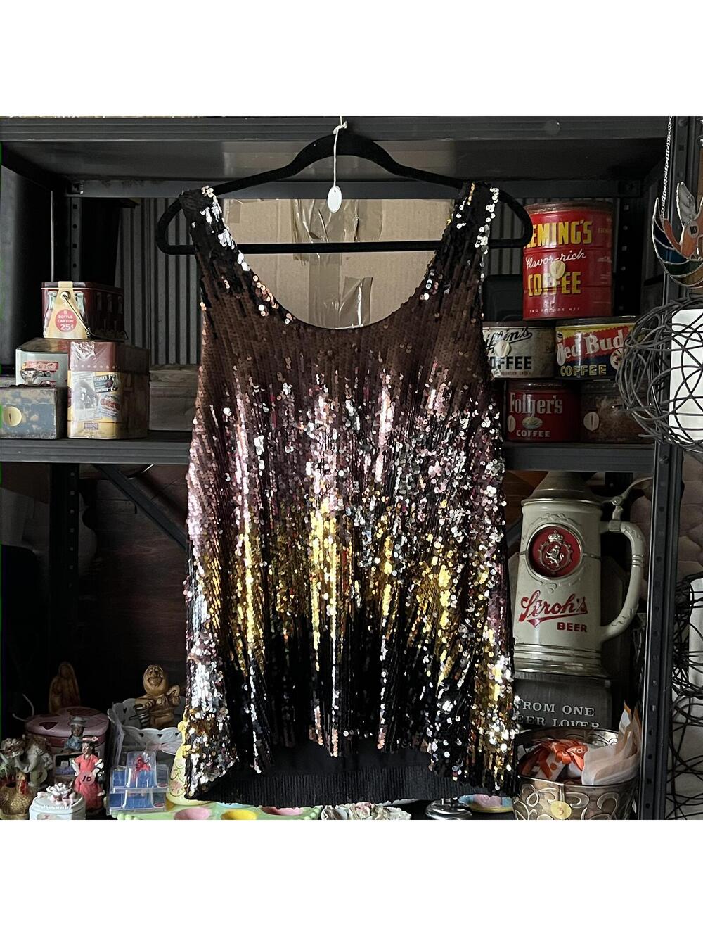 Zara Collection Sequin Tank Top - Multi Color Sparkle